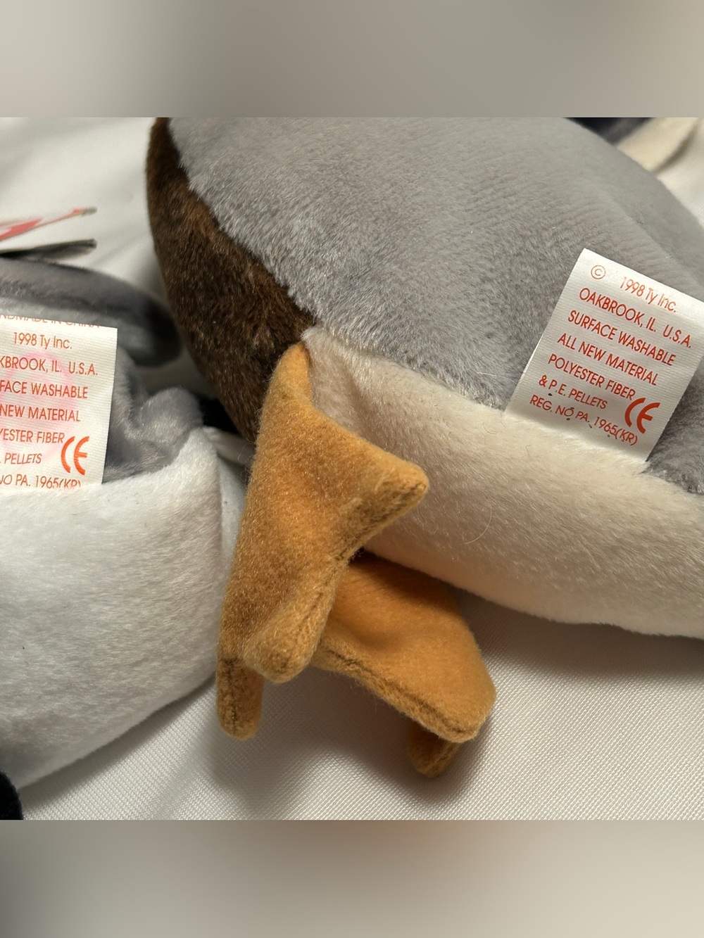 Vintage Ty Beanie Baby Lot Jake the Duck Loosy the Canada Goose bird bean babies - Picture 6 of 15